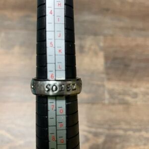 Silver Engraved Ring De M’Amour Soiez Size size 6.5 Poesy